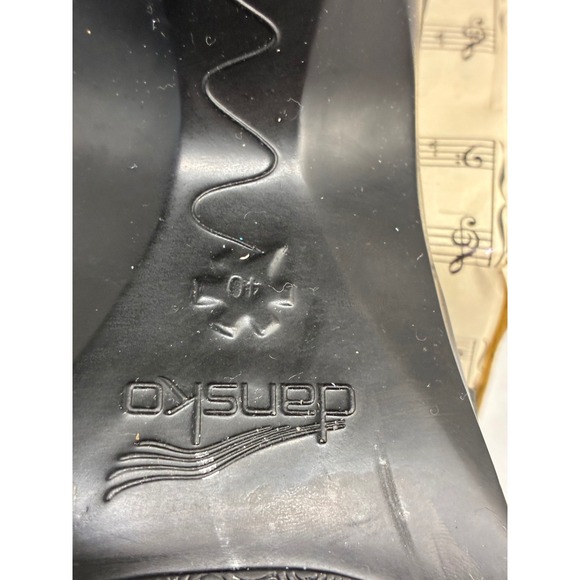 Dansko Women's Size 40 Black Leather Floral Cutout Heeled Sandals - Picture 15 of 16